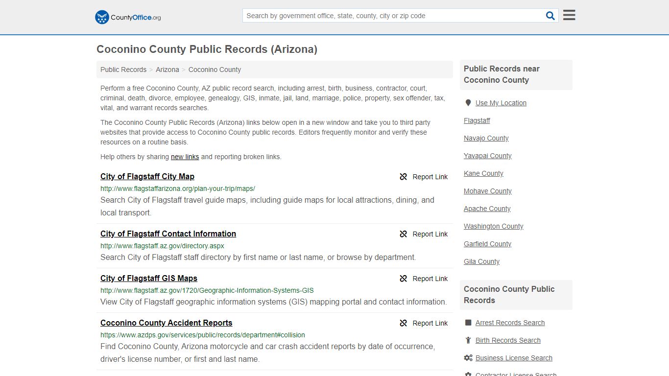 Public Records - Coconino County, AZ (Business, Criminal ...